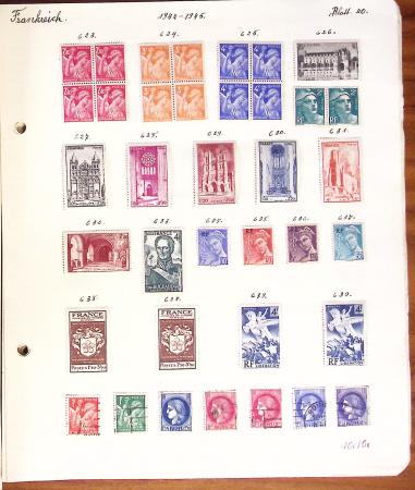 1849-1949 Ancienne collection de neufs et d'oblitérés sur pages