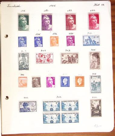 1849-1949 Ancienne collection de neufs et d'oblitérés sur pages