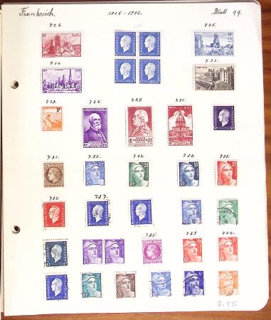 1849-1949 Ancienne collection de neufs et d'oblitérés sur pages