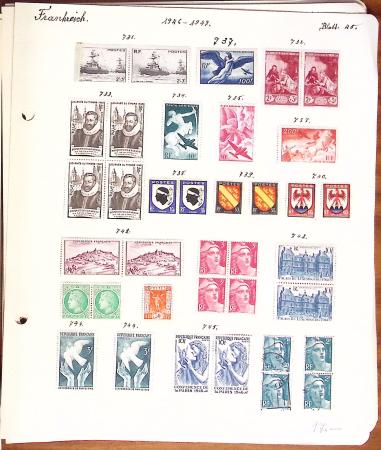 1849-1949 Ancienne collection de neufs et d'oblitérés sur pages