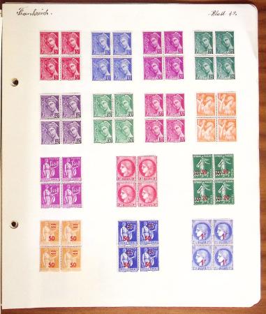 1849-1949 Ancienne collection de neufs et d'oblitérés sur pages