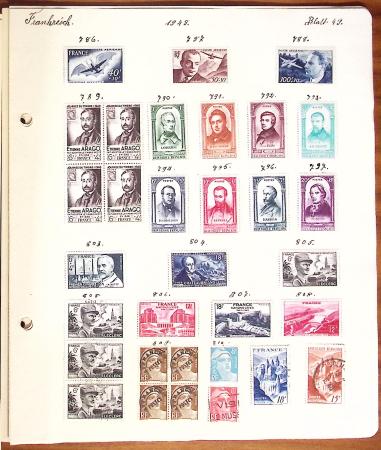 1849-1949 Ancienne collection de neufs et d'oblitérés sur pages