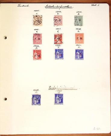 1849-1949 Ancienne collection de neufs et d'oblitérés sur pages
