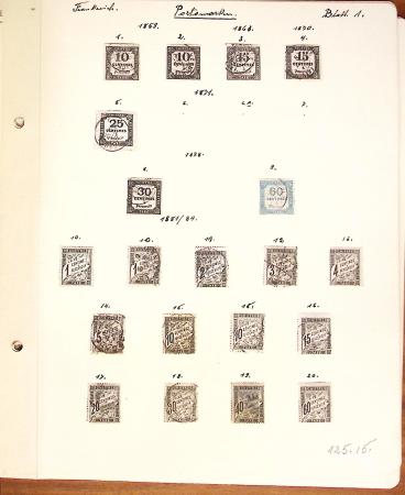 1849-1949 Ancienne collection de neufs et d'oblitérés sur pages