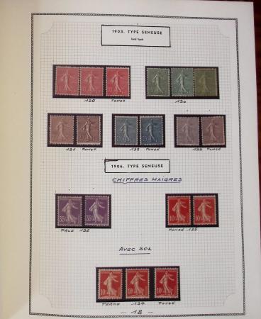 1862-1987, Solide collection de timbres neufs de France
