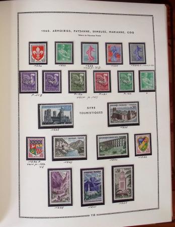 1862-1987, Solide collection de timbres neufs de France