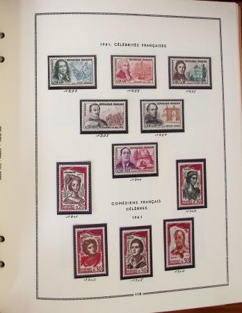 1862-1987, Solide collection de timbres neufs de France