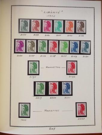 1862-1987, Solide collection de timbres neufs de France