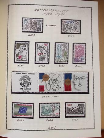 1862-1987, Solide collection de timbres neufs de France