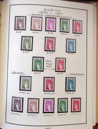 1862-1987, Solide collection de timbres neufs de France