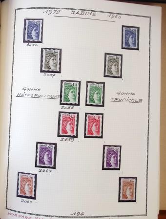 1862-1987, Solide collection de timbres neufs de France