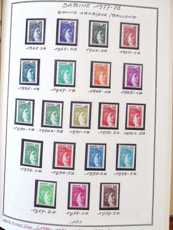 1862-1987, Solide collection de timbres neufs de France