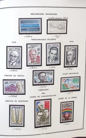 1862-1987, Solide collection de timbres neufs de France
