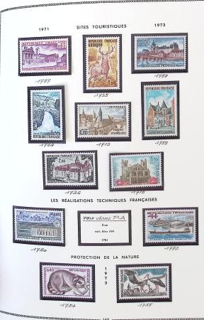 1862-1987, Solide collection de timbres neufs de France