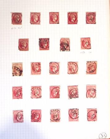 1860-1900 Used selection of mostly Greece Large Hermes