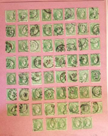 1860-1900 Used selection of mostly Greece Large Hermes