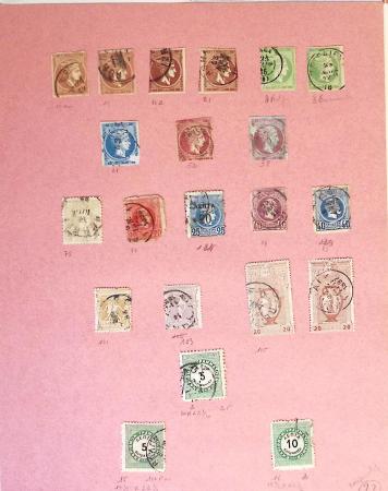 1860-1900 Used selection of mostly Greece Large Hermes