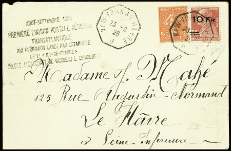 N°3 10F sur 90c rouge Berthelot, bien centré, + n°199