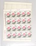 1963-1967 Ensemble de morceaux de feuilles oblitérés