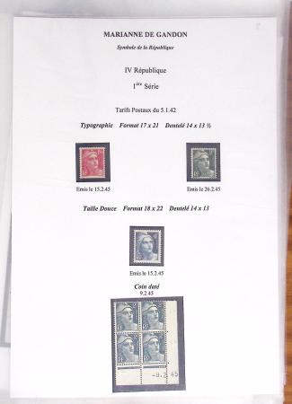 1944-95, Etude sur la Marianne : de Fernez, de Dulac,