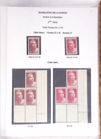 1944-95, Etude sur la Marianne : de Fernez, de Dulac,