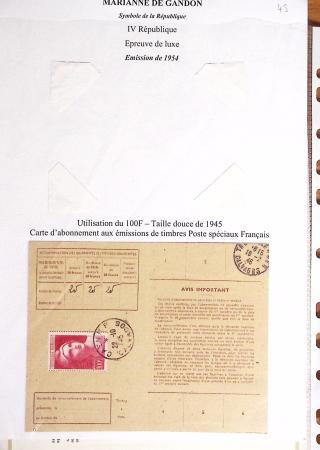 1944-95, Etude sur la Marianne : de Fernez, de Dulac,