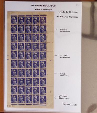 1944-95, Etude sur la Marianne : de Fernez, de Dulac,