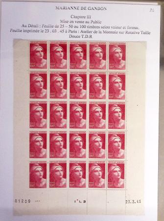1944-95, Etude sur la Marianne : de Fernez, de Dulac,