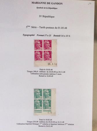 1944-95, Etude sur la Marianne : de Fernez, de Dulac,