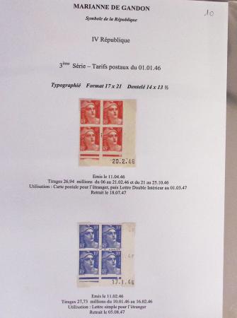 1944-95, Etude sur la Marianne : de Fernez, de Dulac,