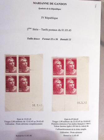 1944-95, Etude sur la Marianne : de Fernez, de Dulac,