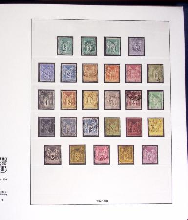 1849-2000, Collection de France obl, avec N°1 en 2ex.,