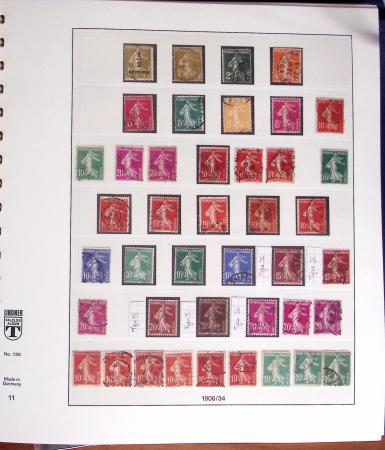 1849-2000, Collection de France obl, avec N°1 en 2ex.,