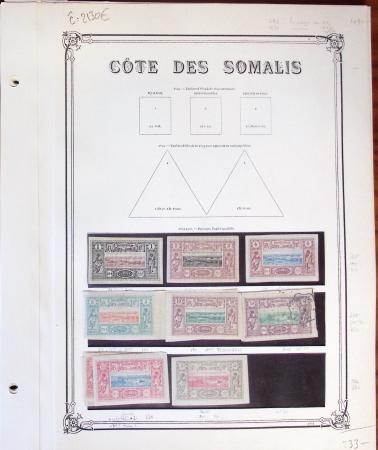 1892-1947 Ensemble avec timbres d'Obock et Cotes des