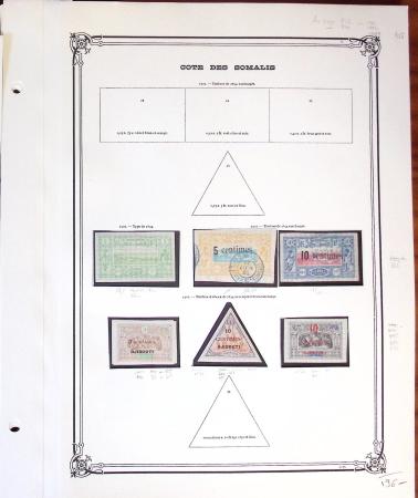 1892-1947 Ensemble avec timbres d'Obock et Cotes des