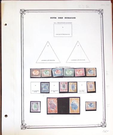 1892-1947 Ensemble avec timbres d'Obock et Cotes des