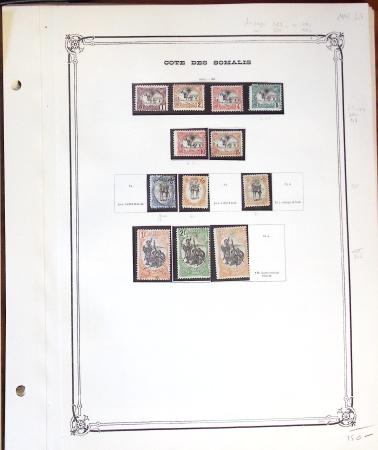 1892-1947 Ensemble avec timbres d'Obock et Cotes des