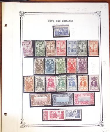 1892-1947 Ensemble avec timbres d'Obock et Cotes des