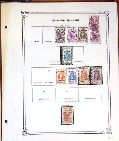 1892-1947 Ensemble avec timbres d'Obock et Cotes des