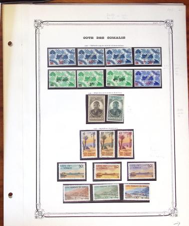 1892-1947 Ensemble avec timbres d'Obock et Cotes des