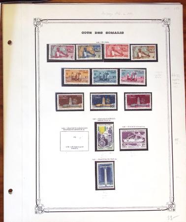 1892-1947 Ensemble avec timbres d'Obock et Cotes des