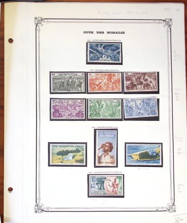 1892-1947 Ensemble avec timbres d'Obock et Cotes des