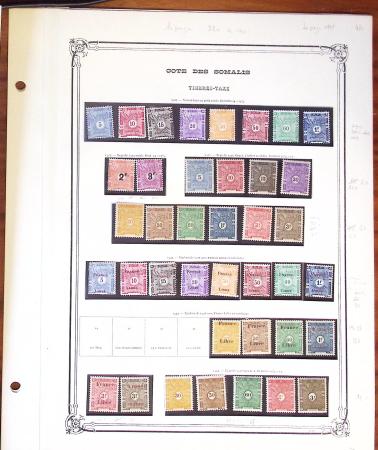 1892-1947 Ensemble avec timbres d'Obock et Cotes des