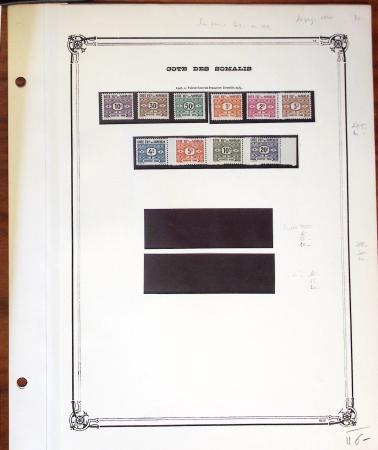 1892-1947 Ensemble avec timbres d'Obock et Cotes des