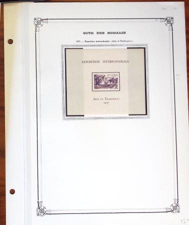 1892-1947 Ensemble avec timbres d'Obock et Cotes des