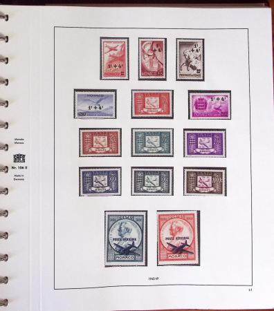 1891-2019, Collection de Monaco en 7 classeurs, commençant