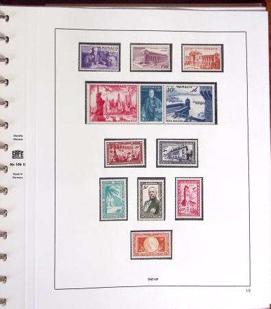 1891-2019, Collection de Monaco en 7 classeurs, commençant