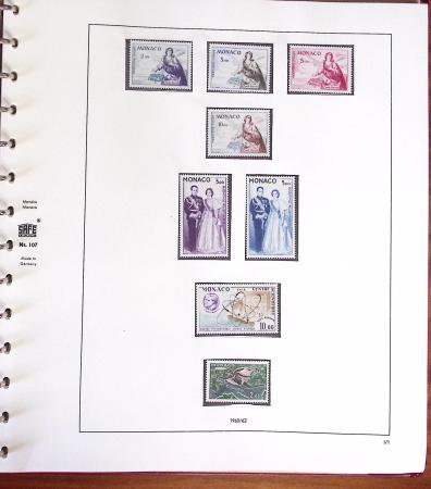 1891-2019, Collection de Monaco en 7 classeurs, commençant
