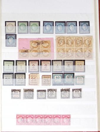 1849-1877, Lot de France classique, en quantité multiples,