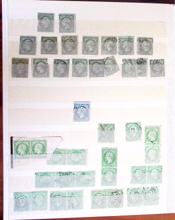 1849-1877, Lot de France classique, en quantité multiples,